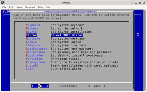 Linux: INSTALA��O COMPLETA E CONFIGURA��O B�SICA DO VOID LINUX