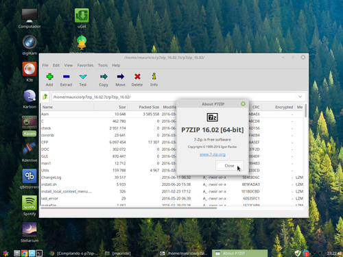 Linux: Compilando o p7zip-desktop no Ubuntu e Linux Mint