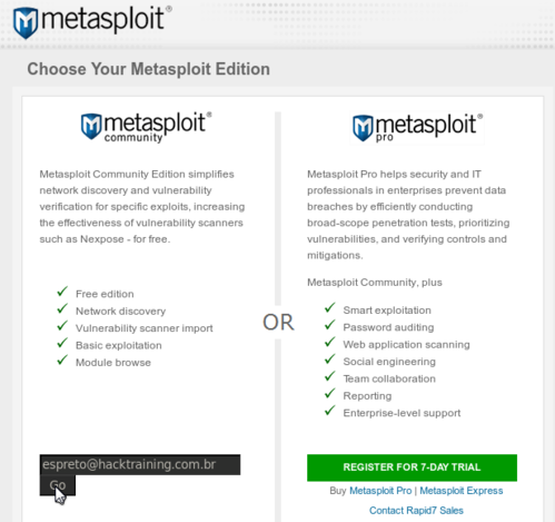 Linux: Metasploit Community Edition - Instalation
