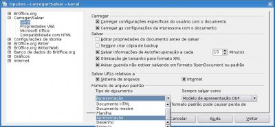 Linux: Configurando OpenOffice para salvar arquivos no formato ( .doc ), ( .xls ) e ( .ppt ) automaticamente.