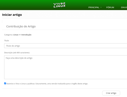Linux: Como enviar dicas ou artigos para o Viva o Linux