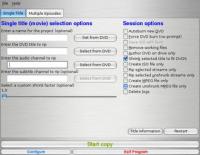 Linux: xDVDShrink - janela principal