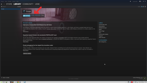 Linux: Instalando o Jogo Portal e outros games da Valve no Linux via Steam