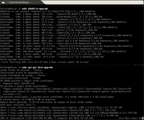 Linux: Snapshots de 
pacotes para o Debian