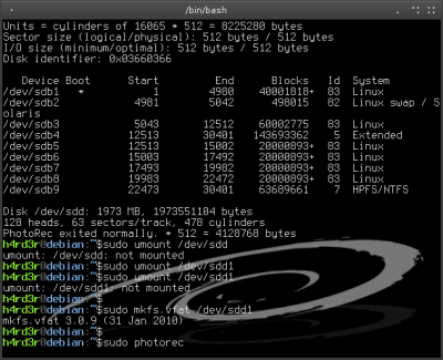 Linux: Recuperao de Dados com o PhotoRec