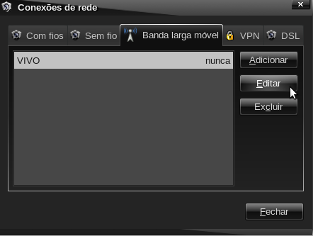 Linux: NetwokManager - editar conexão 