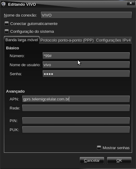 Linux: NetwokManager - APN 