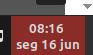 Linux: Quebra de linha na data e hora no Linux Mint