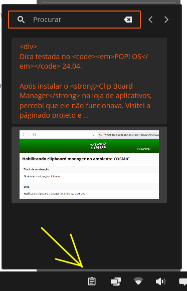 Linux: Habilitando clipboard manager no ambiente COSMIC