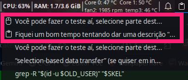 Linux: As diferencas entre o clipboard comum e a selecao ativa