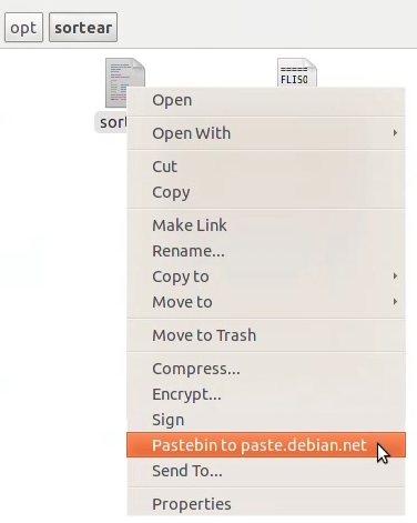 Linux: Pastebin e 
outros integrados ao seu Gnome