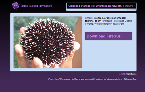Linux: SSH pelo navegador (FireSSH)