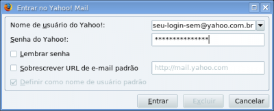 Verificando se há mensagens em sua caixa postal Yahoo
