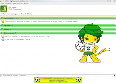 Linux: Skin do Brasil para aMSN (Copa do Mundo)