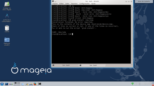 Linux: Recuperando GRUB do Mageia Linux