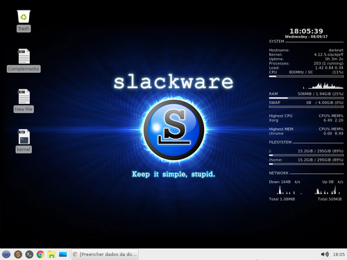 Linux: Conky iniciando e fechando [Slackware]