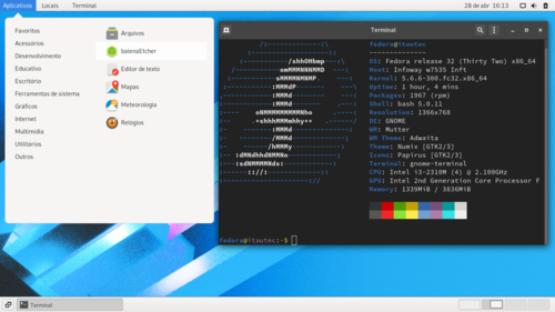 Linux: Instalando o Etcher no Fedora 32 