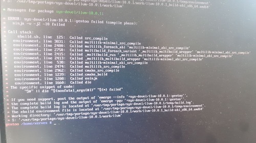Linux: Erro na compilação do LLVM no Gentoo [Resolvido]