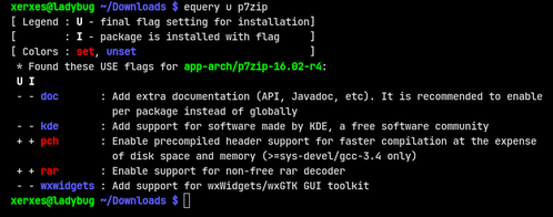 Linux: Extrair rar com o p7zip