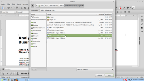 Linux: Comparando alterao em documentos no LibreOffice