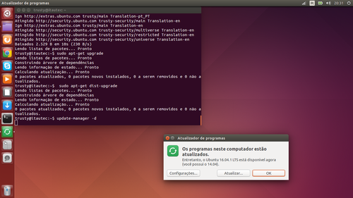 Linux: Atualizando Ubuntu 14.04 LTS para o Ubuntu 16.04 LTS