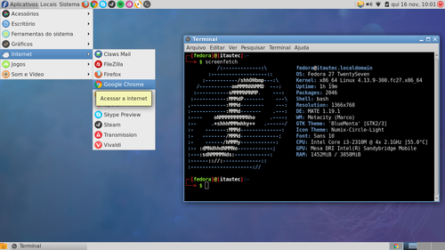 Linux: Instalando navegador Google Chrome no Fedora 27