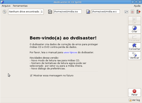 Linux: DVDisaster - Software de recuperação de mídias