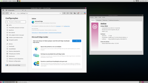 Linux: ## Instalado Microsoft Edge no Linux Mint 22