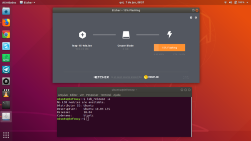 Linux: Instalando Etcher no Ubuntu 18.04 LTS