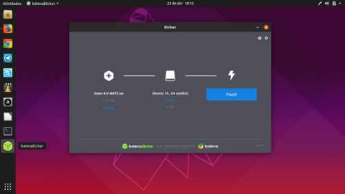 Linux: Instalando Etcher no Ubuntu 19.04