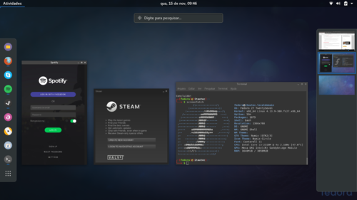 Linux: Instalando Spotify e Steam no Fedora 27