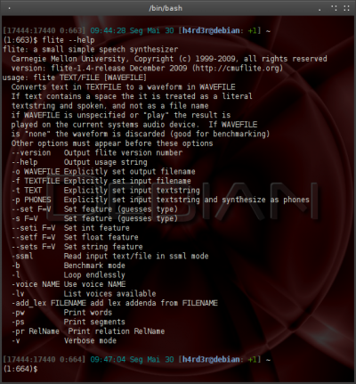 Linux: Flite, um sintetizador de voz pequeno e simples