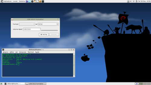 Linux: Instalando Formatador de Pendrives no Debian 8