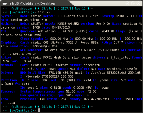 Linux: Obtendo informações do sistema com o script INXI