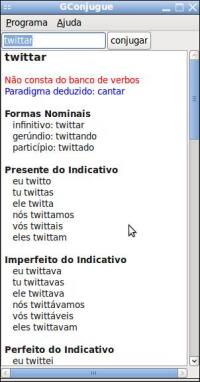 Linux: Conjugação de verbos no linux com gconjugue.