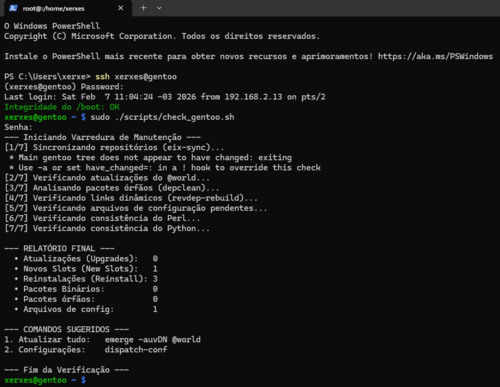 Linux: Manuten��o b�sica para Gentoo Linux (com script)