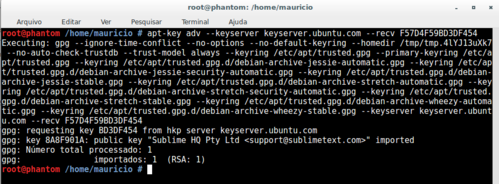 Linux: APT -- Corrigir erro de chave pública ( W: Erro GPG: ) 