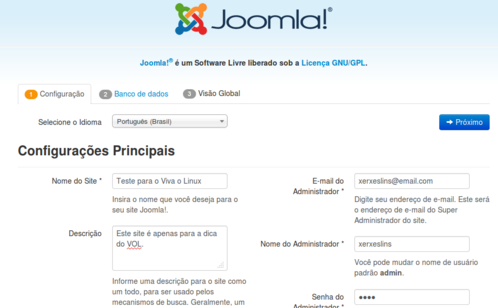 Linux: Joomla! no GNU/Linux em 4 passos