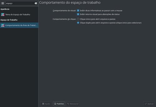 Linux: Clique Duplo no KDE Plasma 5.14.5