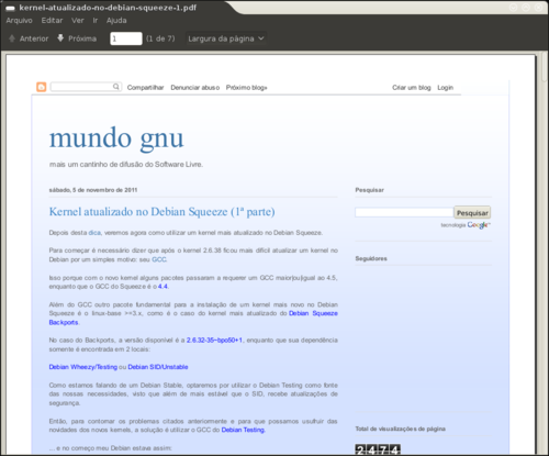 Linux: Convertendo uma webpage para PDF pelo terminal
