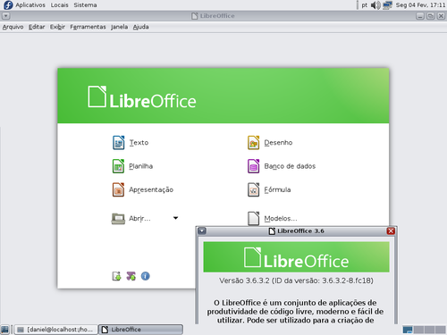 Linux: LibreOffice no Fedora 18