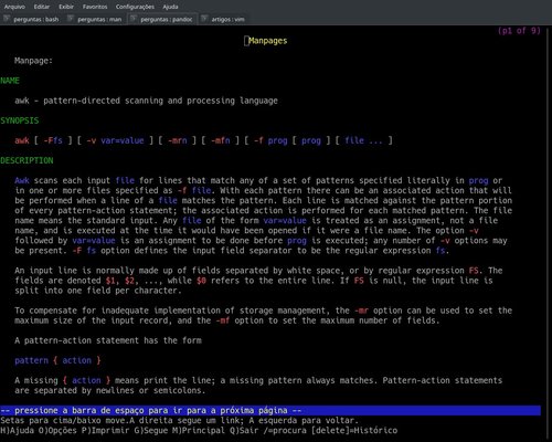 Linux: online_man - Pginas de manual online no terminal