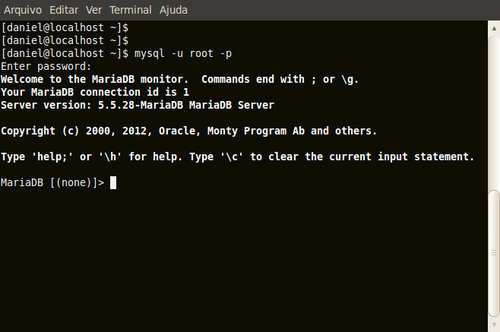 Linux: MariaDB no Fedora 17