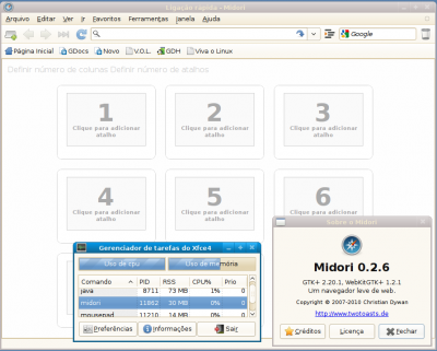 Linux: Compilando e instalando a última versão do navegador Midori - 0.2.6 no (X)Ubuntu 10.04 LTS