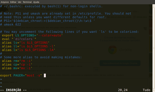 Linux: Man Pages Coloriadas no Debian 6