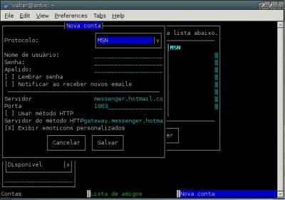 Linux: Finch: utilize o Pidgin em modo texto