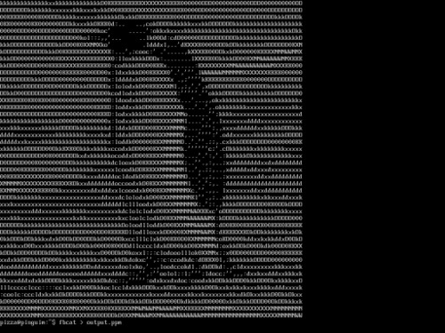 Linux: Converter uma imagem JPG em ASCII art