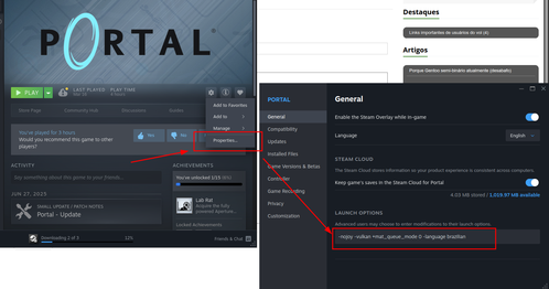 Linux: [Resolvido] Jogo Portal fechando 