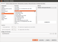 Linux: Trabalhando com datas no LibreOffice