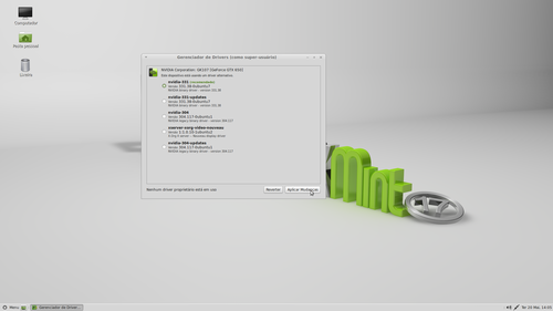 Linux: Driver NVIDIA no Linux Mint 17